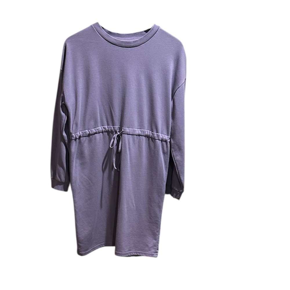 Dip Size Amall Soft Purple Crew Neck Sweatshirt Dress